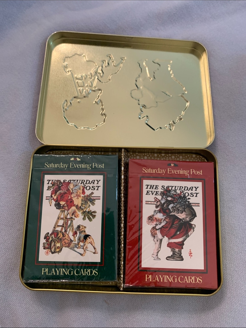 Holiday Playing Cards - Red & Green Decks distributed 1997